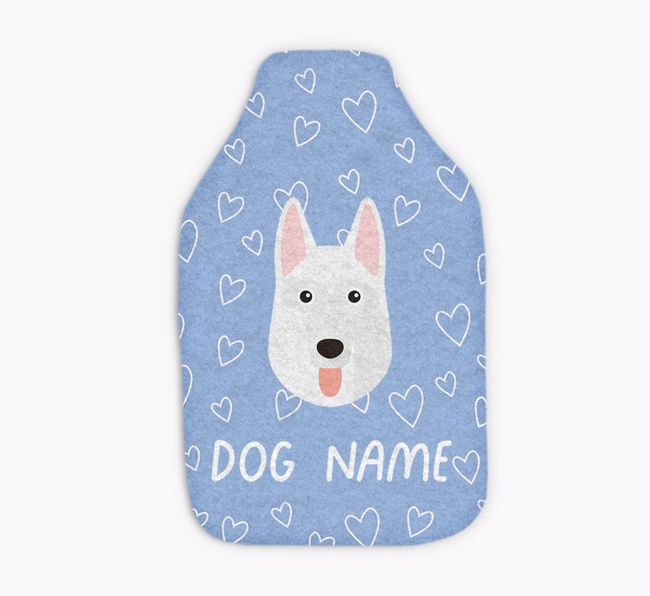 Heart Pattern: Personalized {breedFullName} Hot Water Bottle